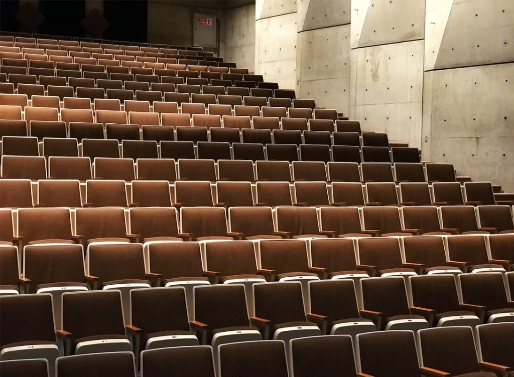 An empty theatre audience
