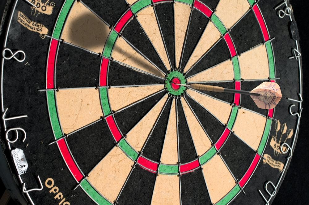 Dartboard target with a bullseye